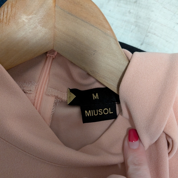 Classic Style Dusty Rose Pink Midi Dress By Miusol Women's Size M Bridesmaid - Picture 5 of 5